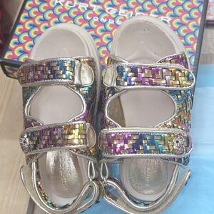 Kurt Geiger Kids Sandals with Multicolor Woven Design